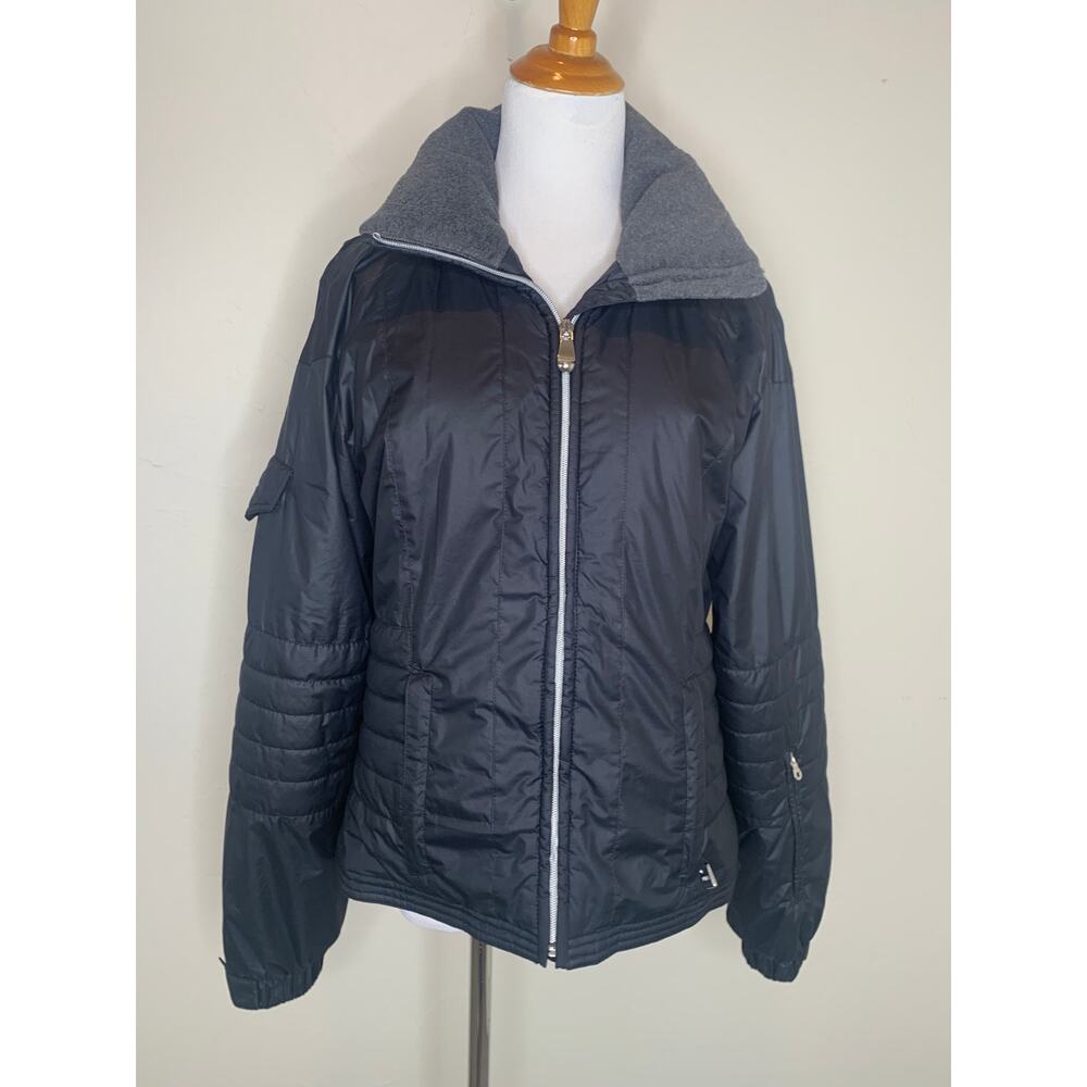 NILS Black Puffer Coat Ski Zip Sz 8 Utility Snowboarding Gorpcore